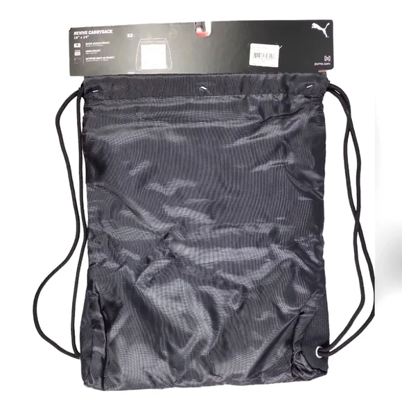 FINAL PRICE - PUMA 18" x 14" Black Revive Carrysack String Bag - Picture 2 of 5